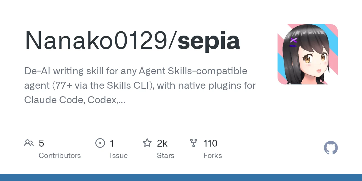 Sepia: De-AI Your Writing