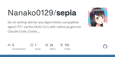 Sepia: De-AI Your Writing
